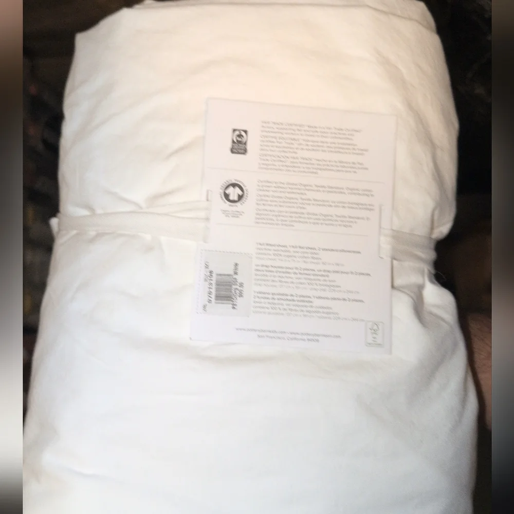 Pottery Barn Teen Classic Organic Sheet Set - White